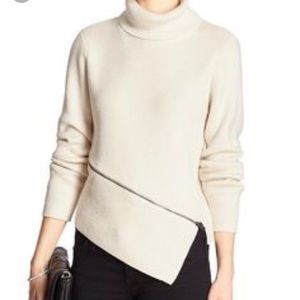 Banana Republic Zipper Detail Turtleneck
